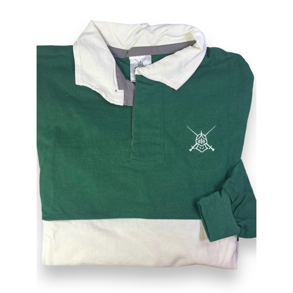 Vintage Mens MED Ruck-It Rugby Green Long-Sleeve Shirt, 100% Cotton NEW - Picture 5 of 8